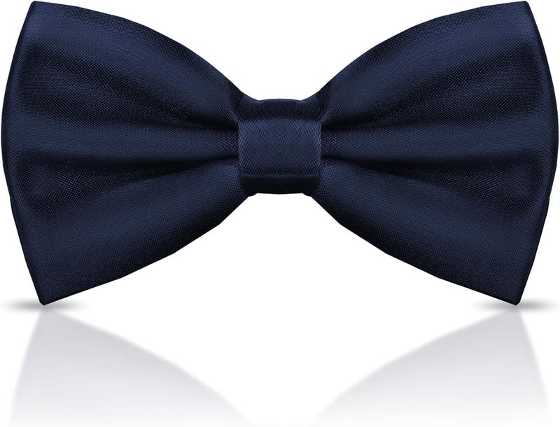 WOXVM Men's Bow Ties Solid Color Pre-Tied Bow Tie Satin Formal Tuxedo Bowtie Adjustable Neck Bowtie for Men Wedding Party - Image 1